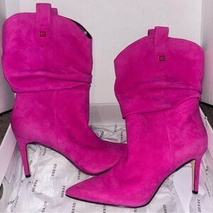 Guess Women's Hot Pink Heeled Boots